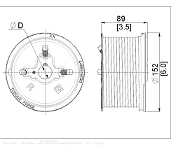 Canimex Torque Force TF D525-216 M134-5500 Standard Lift Drums 1in Door Weight 680kg Door Height 5881mm right hand side