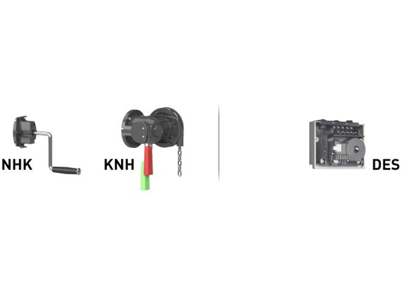 GfA Elektromaten SI 40.40 FI NHK DES Ø40-Safedrive® with Integrated Frequency Inverter 400Nm with Emergency Hand Crank