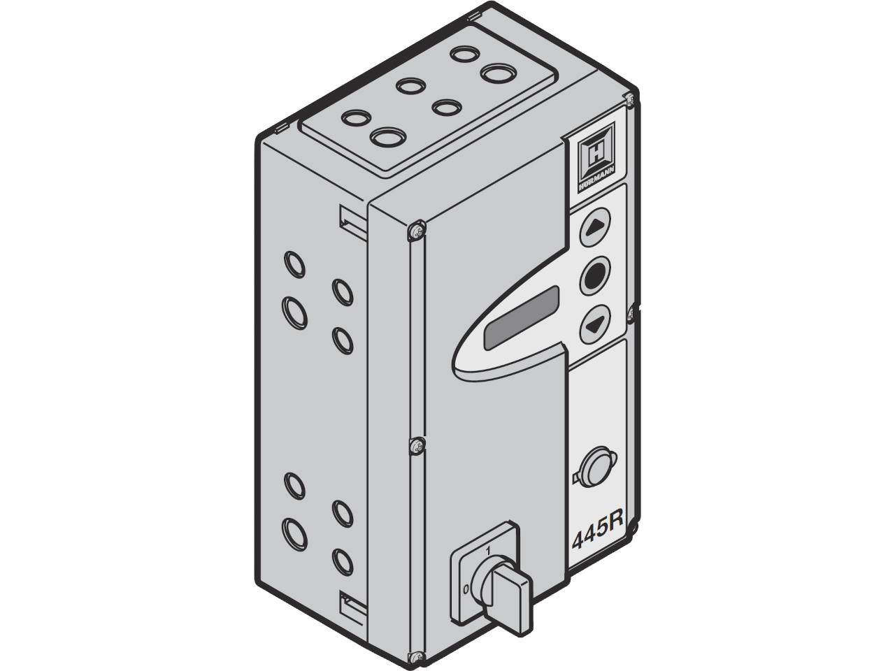 Hormann Door Control 420 R complete in Enclosure with main switch and profile half cylinder