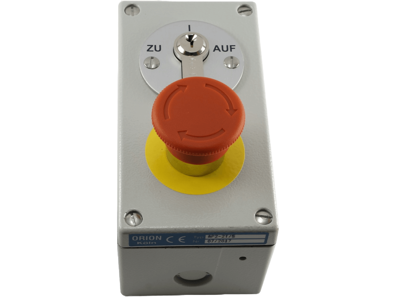 Orion AP 2-2 T/S Key-Switch Wall-Mount 2-direction with emergency-stop button