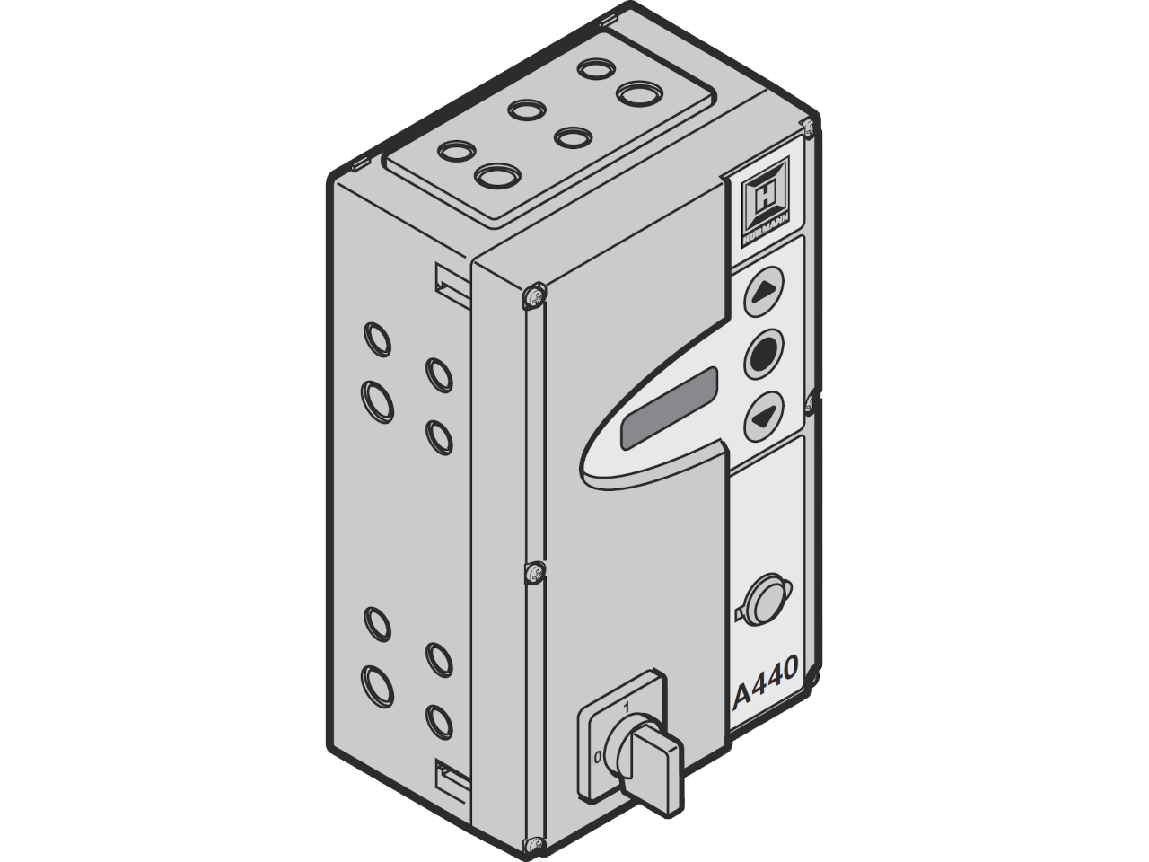 Hormann Door Control B 460 complete in Enclosure with main switch and profile half cylinder