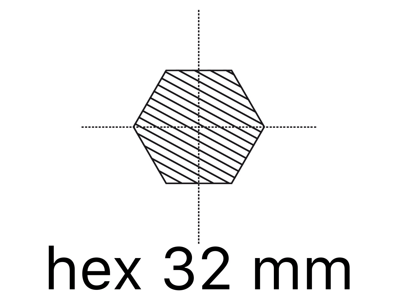 Adapter HEX 32,0 mm for chain drives