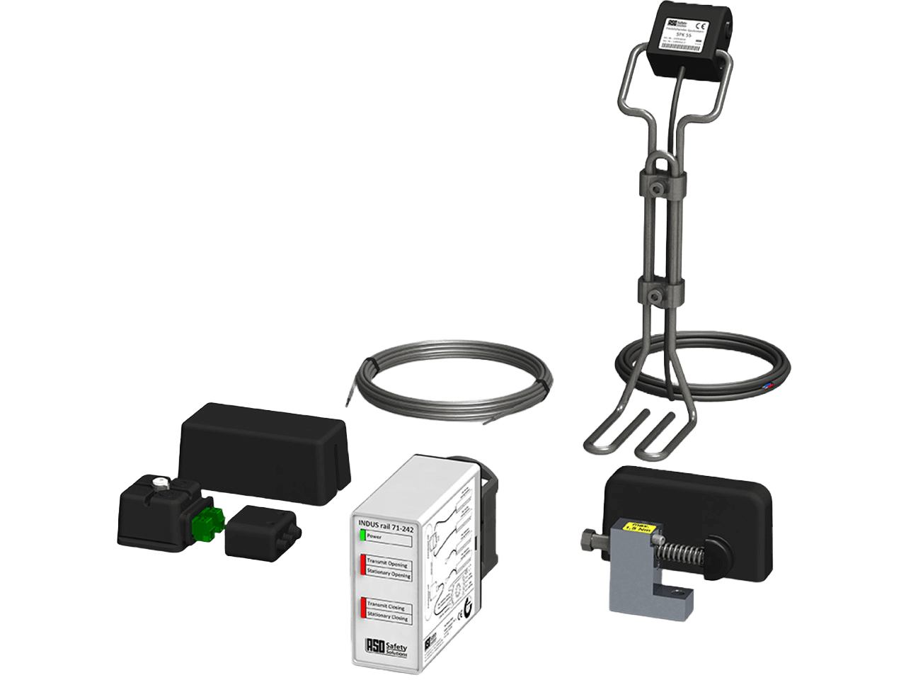ASO Safety INDUS compact rail 71-242 Set S Inductive Signal Transmission System